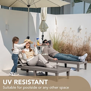 Devoko Outdoor Chaise Lounge Chairs Set for Poolside