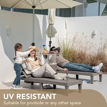 Devoko Outdoor Chaise Lounge Chairs Set for Poolside