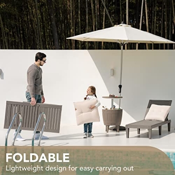 Devoko Outdoor Chaise Lounge Chairs Set for Poolside