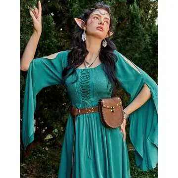 Scarlet Darkness Renaissance Belt Pouch for Women Men Plus Size Medieval Pirate Viking Belt Brown