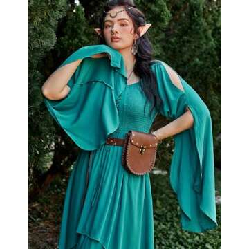 Scarlet Darkness Renaissance Belt Pouch for Women Men Plus Size Medieval Pirate Viking Belt Brown