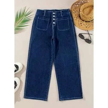 Chic Sidefeel Women's Stretchy Wide Leg Jeans for Every Occasion