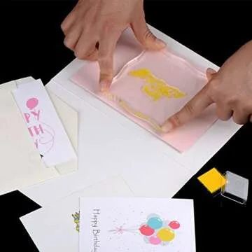 Whaline 4 Pieces Stamp Blocks with Grid and Grip, Acrylic Clear Stamping Blocks Set Essential Stamping Tools for Scrapbooking Crafts Making