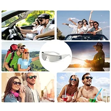 YAMEIZE Y2K Diamond Wrap Around Sunglasses - Bling Style