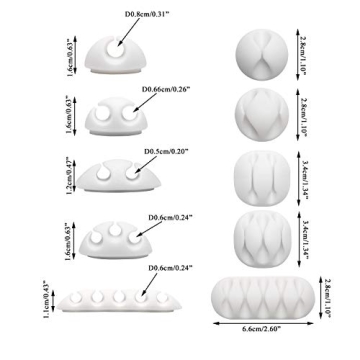 Gydandir 16 Pack Cable Clips for Desk Organization