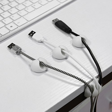 Gydandir 16 Pack Cable Clips for Desk Organization