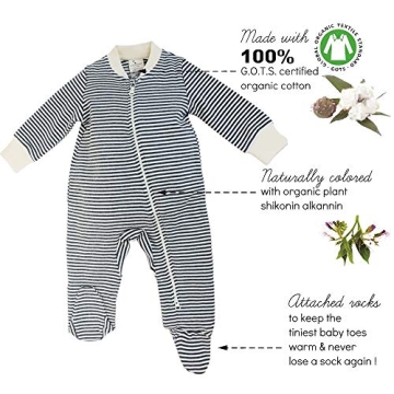 DORDOR & GORGOR Organic Baby Footed Pajamas for 3-6 Months