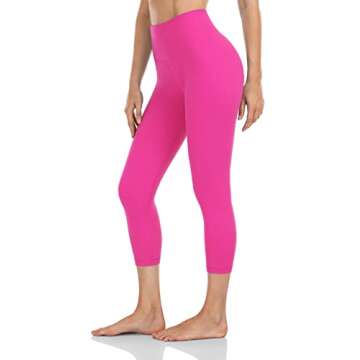 HeyNuts Essential High Waisted Yoga Capris Leggings, Tummy Control Cropped Workout Yoga Pants 19"/21"