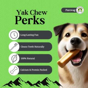 100% Natural Premium Himalayan Yak Milk Dog Chews for Medium to Large Dogs