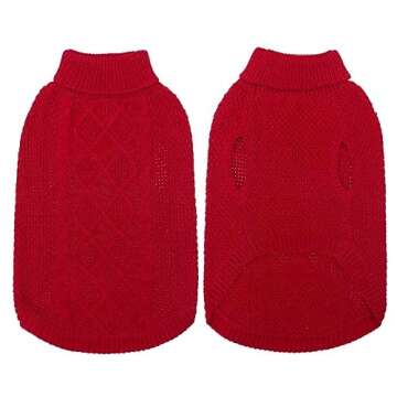 Mihachi Turtleneck Dog Sweater for Cold Weather Fashion