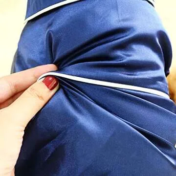 botlav Dog Pajamas Clothes Silk Soft Shirts Loungewear Puppy Pjs for Small Yorkie Bulldog Cats Navy