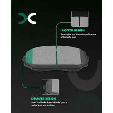 SCITOO 8pcs Brake Pads Set for Ford Edge, Lincoln MKX, Mazda CX