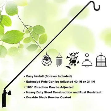 MIXXIDEA Heavy Duty Adjustable Wall Mounted Deck Hook