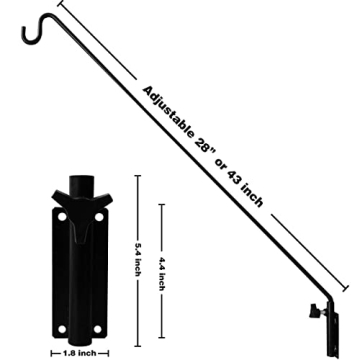 MIXXIDEA Heavy Duty Adjustable Wall Mounted Deck Hook
