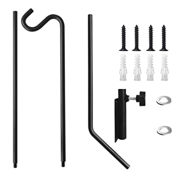 MIXXIDEA Heavy Duty Adjustable Wall Mounted Deck Hook