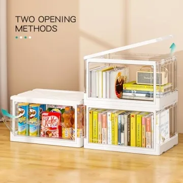 SNSLXH Clear Storage Bins Set of 3 - Stylish and Durable Storage Solutions