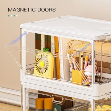 SNSLXH Clear Storage Bins Set of 3 - Stylish and Durable Storage Solutions