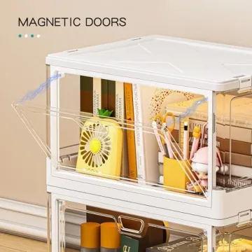 SNSLXH Clear Storage Bins Set of 3 - Stylish and Durable Storage Solutions