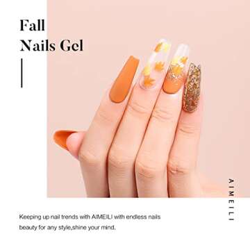 AIMEILI Fall Gel Nail Polish Set - 12 Colors for Nail Art