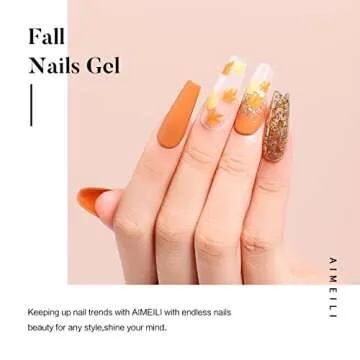 AIMEILI Fall Gel Nail Polish Set - 12 Colors for Nail Art