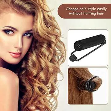 WILLBOND 40 Pieces Satin Hair Rollers - Sponge Curlers for Soft Waves, Flexible Styling, Black Hair and Hairdressing