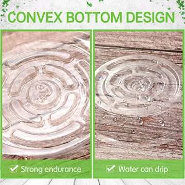 Shellwei 100 Pcs Plastic Plant Saucer Drip Trays, 6 Inch, Waterproof and Reliable, Suitable for Indoor and Outdoor Garden Container Planters