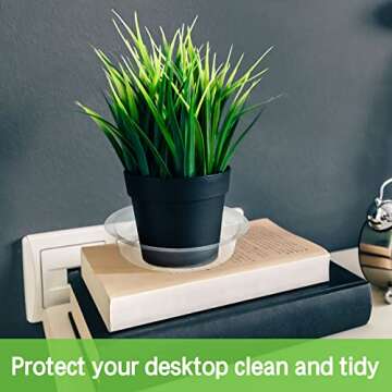 Shellwei 100 Pcs Plastic Plant Saucer Drip Trays, 6 Inch, Waterproof and Reliable, Suitable for Indoor and Outdoor Garden Container Planters