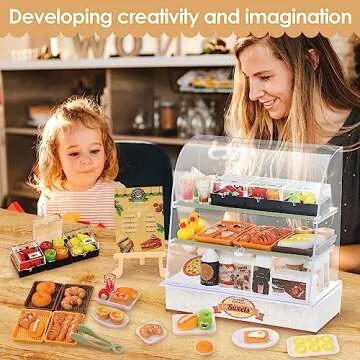 95Pcs Miniature Bakery Case for 1:12 Dollhouse Play