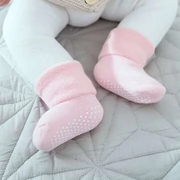 VWU Baby Toddler Kids Ankle Crew Socks with Grips Unisex Warm Thick Cotton Winter Socks 1-3T 6 Color