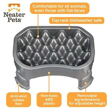 Neater Raised Slow Feeder Dog Bowl - Adjustable & Stylish