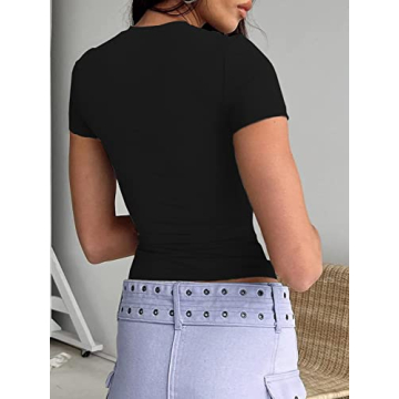 Shop Abardsion Women's Slim Fit Casual Crop Tops Now!
