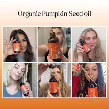 USDA Organic Pumpkin Seed Oil - 100% Pure for Hair Growth & Anti-Aging