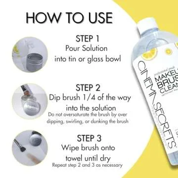 Cinema Secrets Professional Makeup Brush Cleaner, 32 fl oz, Lemon