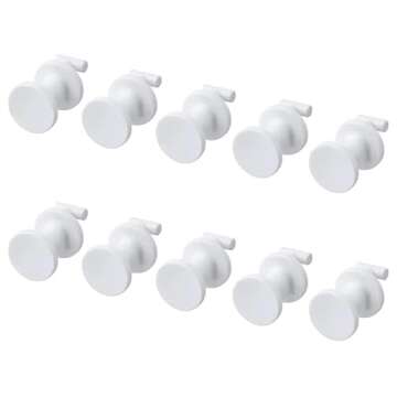 New SKADIS Hook, White ¾ " 10 Pack