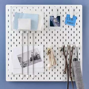 New SKADIS Hook, White ¾ " 10 Pack