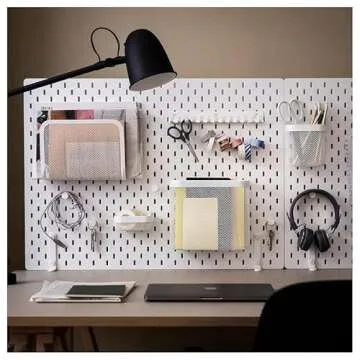 New SKADIS Hook, White ¾ " 10 Pack