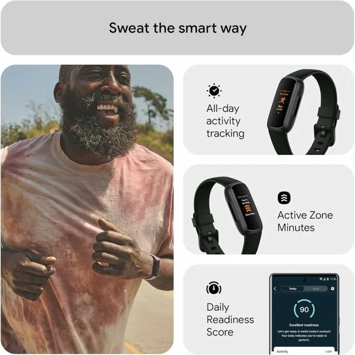 Fitbit Inspire 3 Health & Fitness Tracker with Stress Management