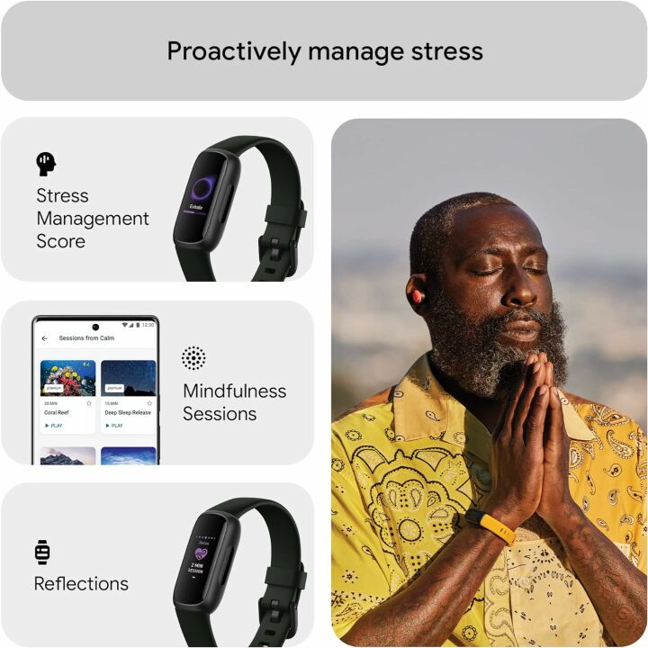 Fitbit Inspire 3 Health & Fitness Tracker with Stress Management