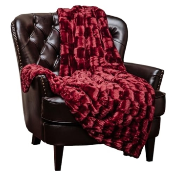 Chanasya Super Soft Mink Throw Blanket in Elegant Maroon