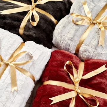 Chanasya Super Soft Mink Throw Blanket in Elegant Maroon