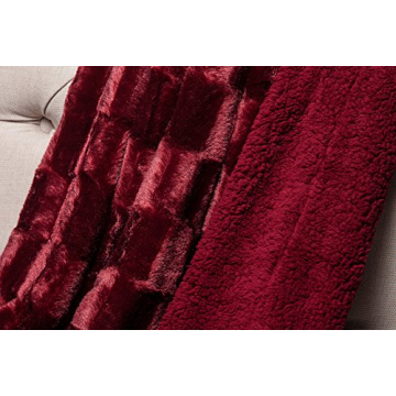Chanasya Super Soft Mink Throw Blanket in Elegant Maroon