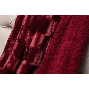 Chanasya Super Soft Mink Throw Blanket in Elegant Maroon