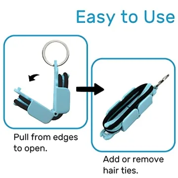 Stylish Hair Tie Hub Holder with Bonus Hair Ties