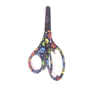 Fiskars Scissors for Kids 5 Inch Heavy Duty Safety Cut Scissors w/ Blunt Tip, Round Edge & Non Stick Design Perfect for Kindergarten or Grade School Classroom #1 Youth Scissors Brand for Ages 4+