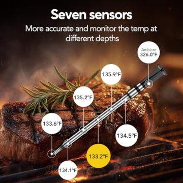 Btclink WiFi Smart Meat Thermometer with 7 Sensors