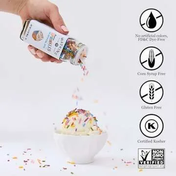Watkins Rainbow Decorating Sprinkles All Natural Colors 3.4 Oz