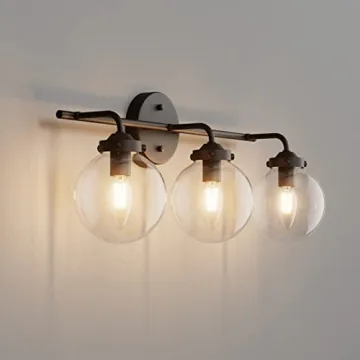 Ralbay Matte Black Vanity Light Fixtures Vintage Style