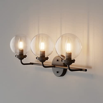 Ralbay Matte Black Vanity Light Fixtures Vintage Style