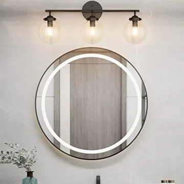 Ralbay Matte Black Vanity Light Fixtures Vintage Style