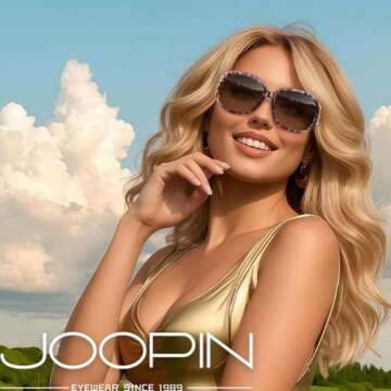 Joopin Big Leopard Sunglasses Large Tortoise Shades for Women Ladies Elegant Turtleshell Sun Glasses Polarized UV400 Brown Shady Rays Sunnies